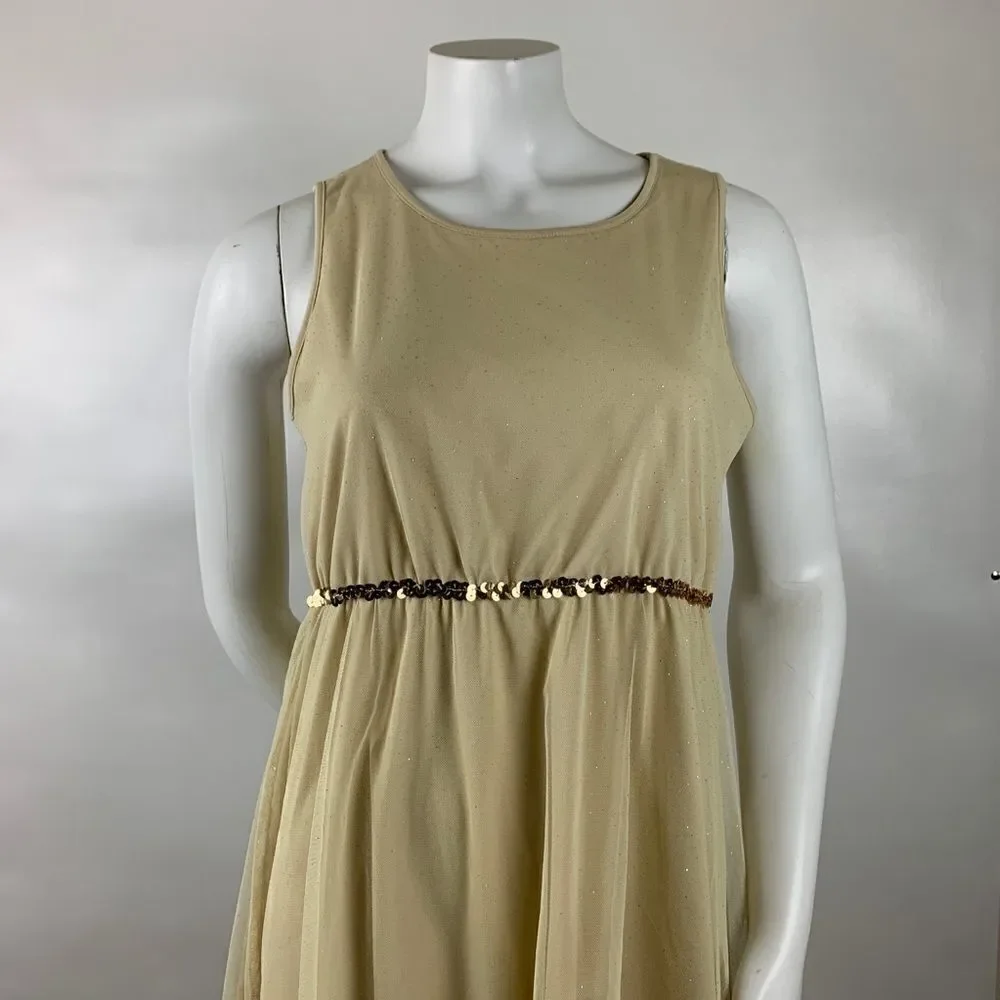 3For$20 Tital Girl XXL 20 1/2 Plus Gold Dress